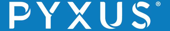 PYXUS logo on blue background